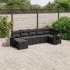 Image de vidaXL Salon de Jardin avec Coussins 7 pcs, Canapés de Terrasse, Ensemble de Meubles de Patio, Mobilier d'Extérieur, Noir 3263811