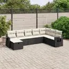 Image de vidaXL Salon de Jardin avec Coussins 8 pcs, Canapés de Terrasse, Ensemble de Meubles de Patio, Mobilier d'Extérieur, Noir 3263892