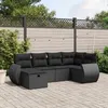 Image de vidaXL Salon de Jardin avec Coussins 6 pcs, Canapés de Terrasse, Ensemble de Meubles de Patio, Mobilier d'Extérieur, Noir 3264101