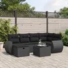 Image de vidaXL Salon de Jardin avec Coussins 7 pcs, Canapés de Terrasse, Ensemble de Meubles de Patio, Mobilier d'Extérieur, Noir 3264111