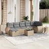 Image de Salon de jardin modulable VIDAXL rotin beige 8 pieces x 70 x 69