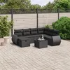 Image de vidaXL Salon de Jardin avec Coussins 8 pcs, Canapés de Terrasse, Ensemble de Meubles de Patio, Mobilier d'Extérieur, Noir 3264151