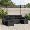 Image de vidaXL Salon de Jardin avec Coussins 6 pcs, Canapés de Terrasse, Ensemble de Meubles de Patio, Mobilier d'Extérieur, Noir 3264161