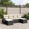 Image de vidaXL Salon de Jardin avec Coussins 6 pcs, Canapés de Terrasse, Ensemble de Meubles de Patio, Mobilier d'Extérieur, Noir 3264162