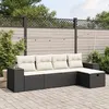 Image de Salon de jardin modulable VIDAXL resine tressee noir 5 pieces x 83 x 69 5 personnes