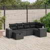 Image de vidaXL Salon de Jardin avec Coussins 6 pcs, Canapés de Terrasse, Ensemble de Meubles de Patio, Mobilier d'Extérieur, Noir 3264411