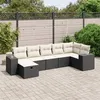 Image de vidaXL Salon de Jardin avec Coussins 7 pcs, Canapés de Terrasse, Ensemble de Meubles de Patio, Mobilier d'Extérieur, Noir 3264452