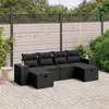 Image de vidaXL Salon de Jardin avec Coussins 6 pcs, Canapés de Terrasse, Ensemble de Meubles de Patio, Mobilier d'Extérieur, Noir 3264471