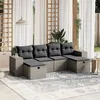 Image de vidaXL Salon de Jardin avec Coussins 6 pcs, Canapés de Terrasse, Ensemble de Meubles de Patio, Mobilier d'Extérieur, Gris 3264476