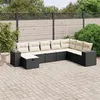 Image de vidaXL Salon de Jardin avec Coussins 8 pcs, Canapés de Terrasse, Ensemble de Meubles de Patio, Mobilier d'Extérieur, Noir 3264512