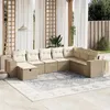 Image de Salon de jardin modulable GENERIQUE 8 personnes 8 pieces resine tressee 62 x 62 x 69 cm beige