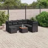 Image de vidaXL Salon de Jardin avec Coussins 8 pcs, Canapés de Terrasse, Ensemble de Meubles de Patio, Mobilier d'Extérieur, Noir 3264737