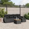 Image de vidaXL Salon de Jardin avec Coussins 6 pcs, Canapés de Terrasse, Ensemble de Meubles de Patio, Mobilier d'Extérieur, Noir 3265052