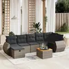 Image de 8 pieces VIDAXL 7 personnes gris resine tressee x 70 x 69 salon de jardin modulable