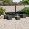 Image de vidaXL Salon de Jardin avec Coussins 8 pcs, Canapés de Terrasse, Ensemble de Meubles de Patio, Mobilier d'Extérieur, Noir 3265178