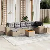 Image de Salon de jardin modulable vidaxl 8 pieces resine tressee beige 62 x 62 x 69 cm 7 personnes