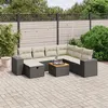 Image de vidaXL Salon de Jardin avec Coussins 8 pcs, Canapés de Terrasse, Ensemble de Meubles de Patio, Mobilier d'Extérieur, Noir 3265186