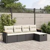 Image de vidaXL Salon de Jardin avec Coussins 5 pcs, Canapés de Terrasse, Ensemble de Meubles de Patio, Mobilier d'Extérieur, Noir 3265284