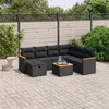 Image de vidaXL Salon de Jardin avec Coussins 8 pcs, Canapés de Terrasse, Ensemble de Meubles de Patio, Mobilier d'Extérieur, Noir 3265332