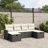 Image de vidaXL Salon de Jardin avec Coussins 6 pcs, Canapés de Terrasse, Ensemble de Meubles de Patio, Mobilier d'Extérieur, Noir 3265340
