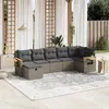 Image de vidaXL Salon de Jardin avec Coussins 7 pcs, Canapés de Terrasse, Ensemble de Meubles de Patio, Mobilier d'Extérieur, Gris 3265533