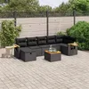 Image de vidaXL Salon de Jardin avec Coussins 8 pcs, Canapés de Terrasse, Ensemble de Meubles de Patio, Mobilier d'Extérieur, Noir 3265535