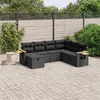 Image de vidaXL Salon de Jardin avec Coussins 7 pcs, Canapés de Terrasse, Ensemble de Meubles de Patio, Mobilier d'Extérieur, Noir 3265542