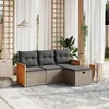 Image de Salon de jardin modulable GENERIQUE 4 personnes 4 pieces 62 x 55 x 69 cm resine tressee