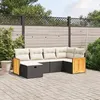 Image de vidaXL Salon de Jardin avec Coussins 6 pcs, Canapés de Terrasse, Ensemble de Meubles de Patio, Mobilier d'Extérieur, Noir 3265732