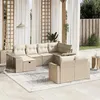 Image de vidaXL Salon de Jardin avec Coussins 10 pcs, Canapés de Terrasse, Ensemble de Meubles de Patio, Mobilier d'Extérieur, Beige 3266238