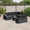 Image de vidaXL Salon de Jardin avec Coussins 11 pcs, Canapés de Terrasse, Ensemble de Meubles de Patio, Mobilier d'Extérieur, Noir 3266245
