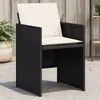 Image de vidaXL Lot de 4 Chaises de Jardin avec Coussins, Sièges de Terrasse, Chaises de Balcon, Meubles de Patio Extérieur, Noir 4007435
