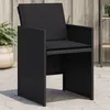 Image de vidaXL Lot de 4 Chaises de Jardin avec Coussins, Sièges de Terrasse, Chaises de Balcon, Meubles de Patio Extérieur, Noir 4007436
