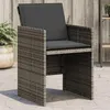 Image de vidaXL Lot de 4 Chaises de Jardin avec Coussins, Sièges de Terrasse, Chaises de Balcon, Meubles de Patio Extérieur, Gris 4007437