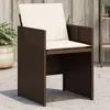 Image de vidaXL Lot de 4 Chaises de Jardin avec Coussins, Sièges de Terrasse, Chaises de Balcon, Meubles de Patio Extérieur, Marron 4007438