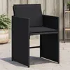 Image de vidaXL Lot de 4 Chaises de Jardin avec Coussins, Sièges de Terrasse, Chaises de Balcon, Meubles de Patio Extérieur, Noir 4007456