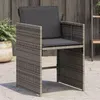 Image de vidaXL Lot de 4 Chaises de Jardin avec Coussins, Sièges de Terrasse, Chaises de Balcon, Meubles de Patio Extérieur, Gris 4007457