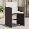 Image de vidaXL Lot de 4 Chaises de Jardin avec Coussins, Sièges de Terrasse, Chaises de Balcon, Meubles de Patio Extérieur, Marron 4007458