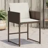 Image de vidaXL Chaises de jardin avec coussins lot de 4 marron résine tressée 4007478