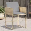 Image de vidaXL Chaises de jardin avec coussins lot de 4 mélange beige 4007481