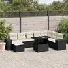 Image de Salon de jardin modulable VIDAXL resine tressee noir 9 pieces x 62 x 69