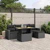Image de vidaXL Salon de Jardin avec Coussins 6 pcs, Canapés de Terrasse, Ensemble de Meubles de Patio, Mobilier d'Extérieur, Noir 3275582