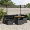 Image de vidaXL Salon de Jardin avec Coussins 7 pcs, Canapés de Terrasse, Ensemble de Meubles de Patio, Mobilier d'Extérieur, Noir 3275589