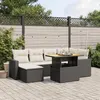 Image de vidaXL Salon de Jardin avec Coussins 7 pcs, Canapés de Terrasse, Ensemble de Meubles de Patio, Mobilier d'Extérieur, Noir 3275590