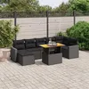 Image de vidaXL Salon de Jardin avec Coussins 8 pcs, Canapés de Terrasse, Ensemble de Meubles de Patio, Mobilier d'Extérieur, Noir 3275596