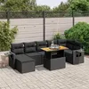 Image de vidaXL Salon de Jardin avec Coussins 8 pcs, Canapés de Terrasse, Ensemble de Meubles de Patio, Mobilier d'Extérieur, Noir 3275708