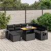 Image de vidaXL Salon de Jardin avec Coussins 8 pcs, Canapés de Terrasse, Ensemble de Meubles de Patio, Mobilier d'Extérieur, Noir 3275715