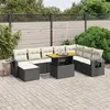 Image de vidaXL Salon de Jardin avec Coussins 9 pcs, Canapés de Terrasse, Ensemble de Meubles de Patio, Mobilier d'Extérieur, Noir 3275737