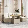 Image de vidaXL Salon de Jardin avec Coussins 6 pcs, Canapés de Terrasse, Ensemble de Meubles de Patio, Mobilier d'Extérieur, Beige 3275809