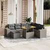 Image de vidaXL Salon de Jardin avec Coussins 8 pcs, Canapés de Terrasse, Ensemble de Meubles de Patio, Mobilier d'Extérieur, Gris 3275944